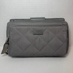 Vera Bradley Women's Performance Twill RFID Accordion Wallet Tranquil Gray